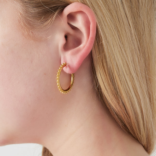 Zonnestralen hoepel clip oorbellen