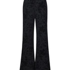 Mesh broek met suède bloemenprint – designed to match