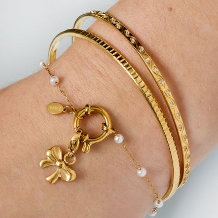 Armbanden van roestvrij staal, geometrisch, casual, dagelijks, eenvoudig, serie, damessieraden