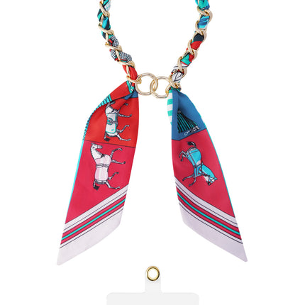 Telefoonkoord satijn luxe - multi