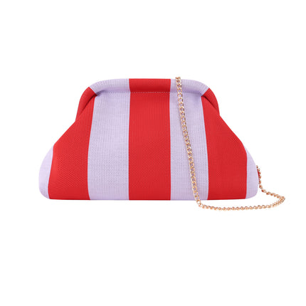 Gestreepte strandclutch
