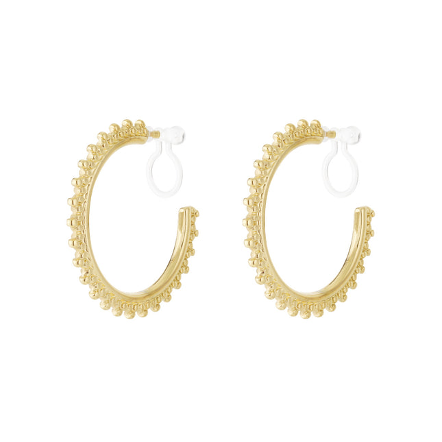 Zonnestralen hoepel clip oorbellen