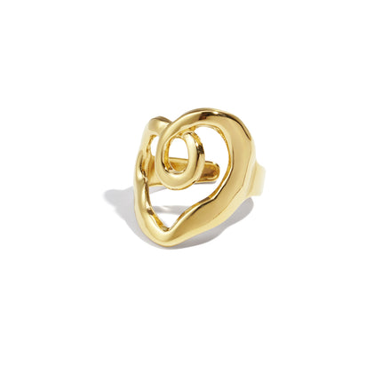 Roestvrijstalen statementringen onregelmatige vorm Casual Dagelijks Eenvoudig Serie Damessieraden