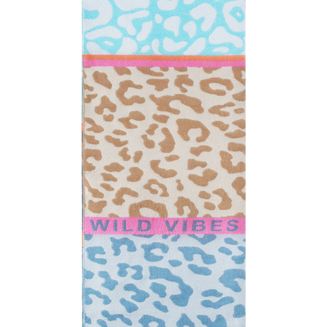 Opvallende sjaal met prints en tekst