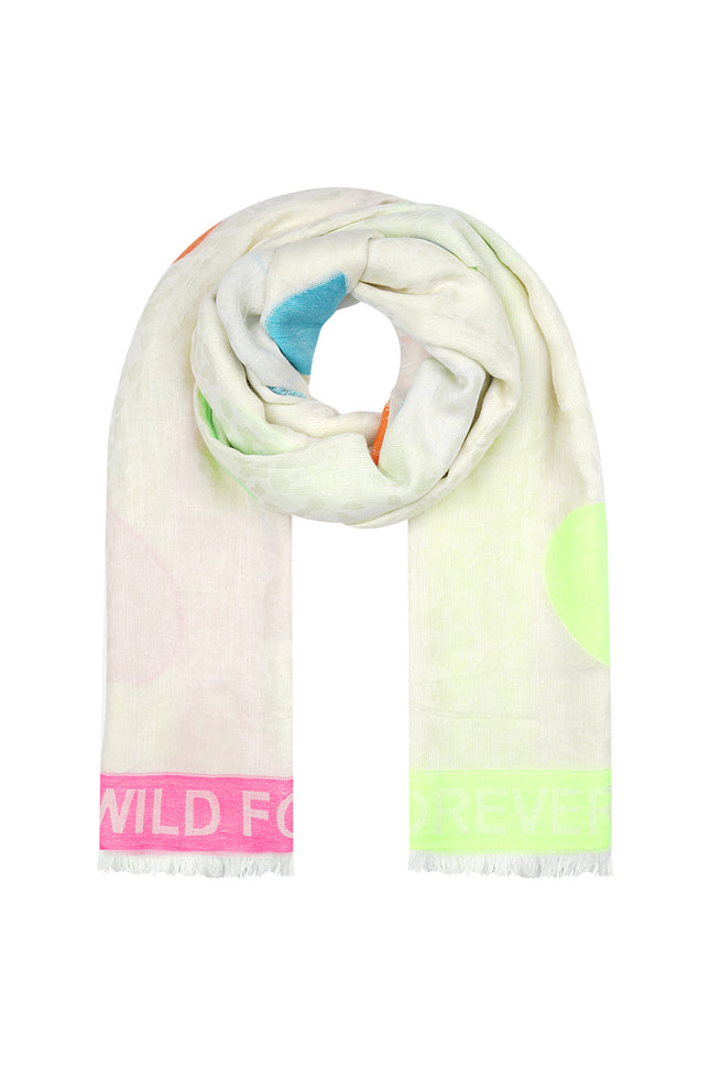 Colorful Print sjaal - multi