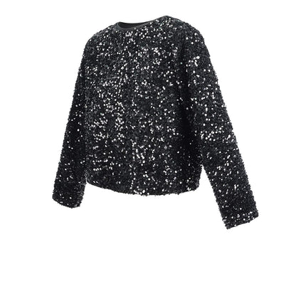 Polyester Lange Mouw Top Geknipt Met Vlinderdetail