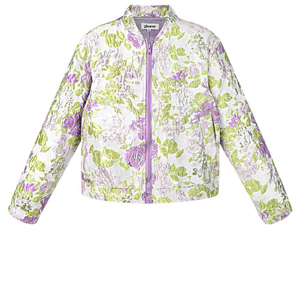 Polyester Vrouwen Korte Jas Bloemenprint Sportief