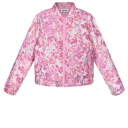 Polyester Vrouwen Korte Jas Bloemenprint Sportief