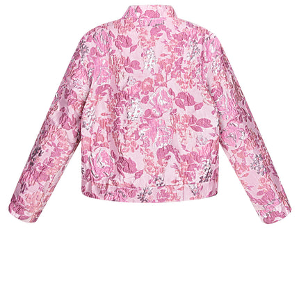 Polyester Vrouwen Korte Jas Bloemenprint Sportief