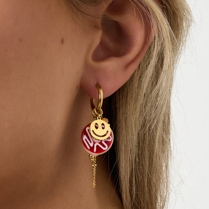 Oorbellen van roestvrij staal, eten, casual, dagelijks, eenvoudig, serie, damessieraden