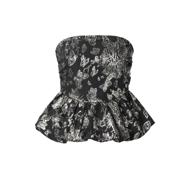 Geweven Polyestervezel Vrouwen Mouwloze Top Elegante Bloemenprint