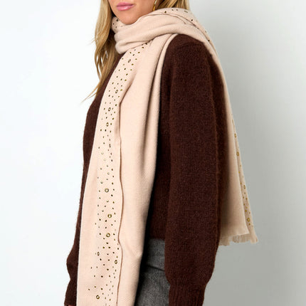 Wintersjaal met steentjes