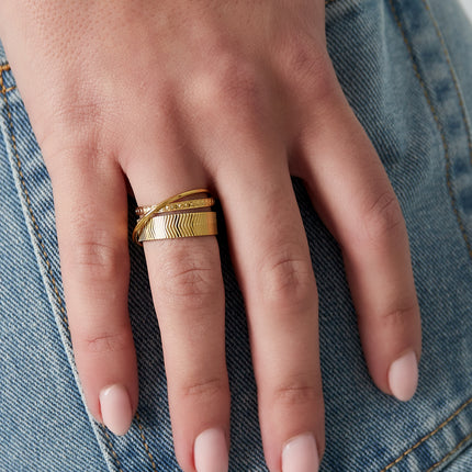 stacked treasures ring