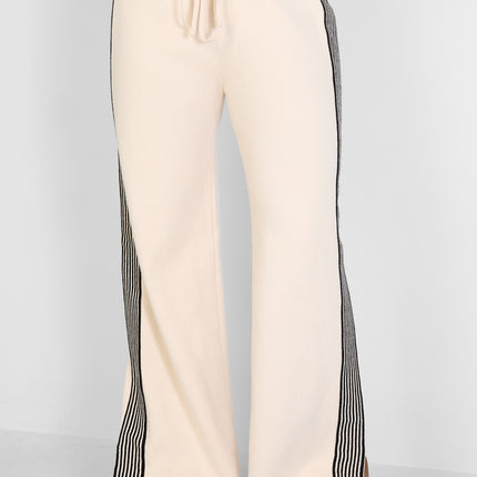 gebreide broek met strepen