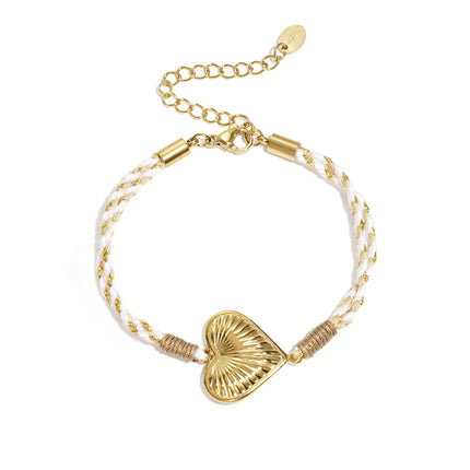 Armbanden met touwbedeltjes, bloemenmotief, casual, vakantie/strand, romantische serie, damessieraden