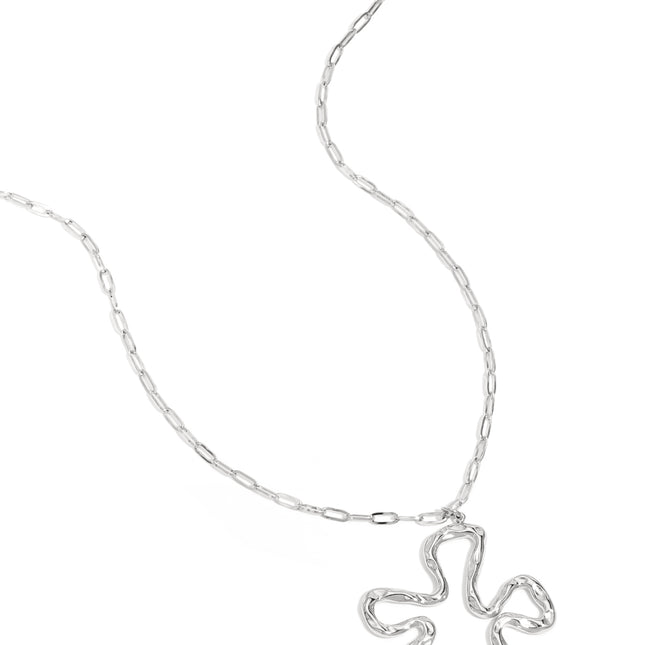 Roestvrijstalen hangerkettingen met koraalmotief, casual, alledaagse, eenvoudige serie damessieraden