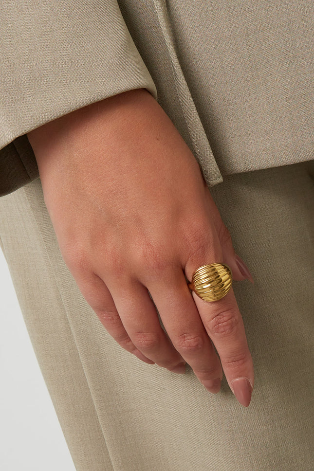 Statementringen van roestvrij staal met onregelmatige vorm, Daily Daily Simple-serie, damessieraden