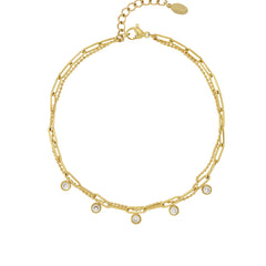 Sparkelende chain Enkelbandje