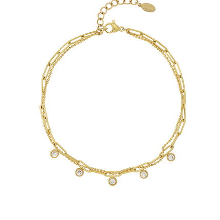 Sparkelende chain Enkelbandje