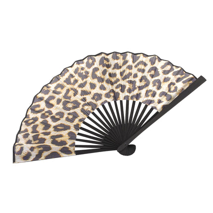 Opvouwbare waaier met luipaardprint