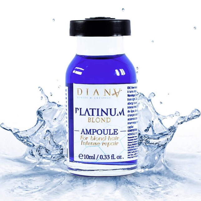 Ampoules Platinum pour cheveux blonds 10 ml – Blond froid, brillance et réparation