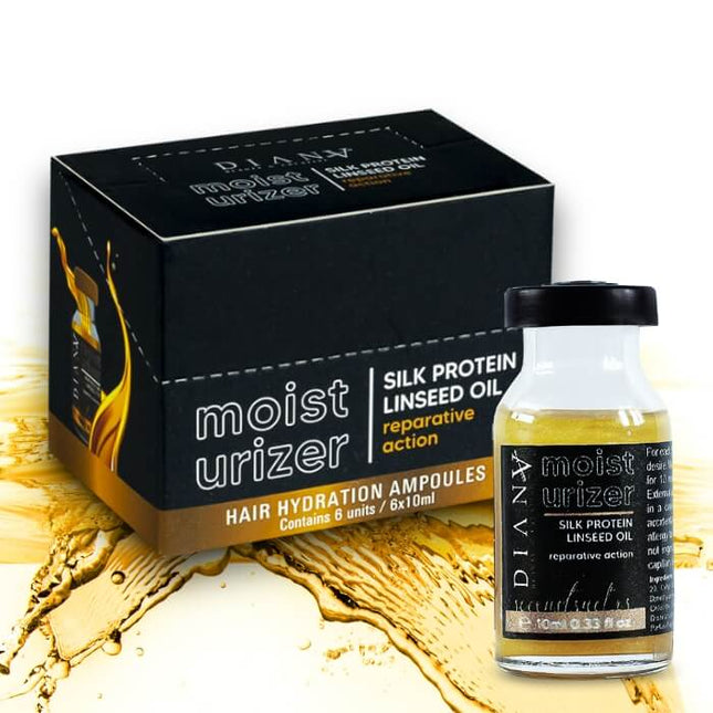 Ampoule de protéines dorées pour cheveux 6 x 10 ml – Hydratation et réparation intensives