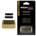 Babyliss PRO 4Artists Ersatzkopf, Goldmetall-Doppelfolienrasierer, Schwarz