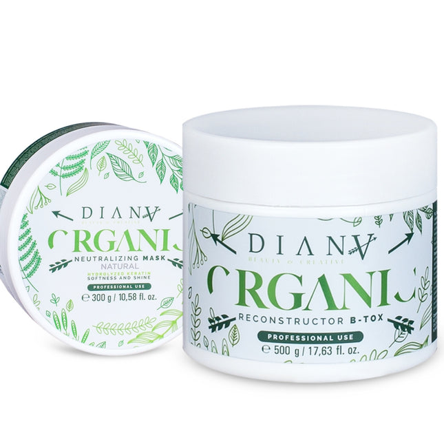 Organic HaarBotox behandeling voor pluizig haar set 500ml + 300ml