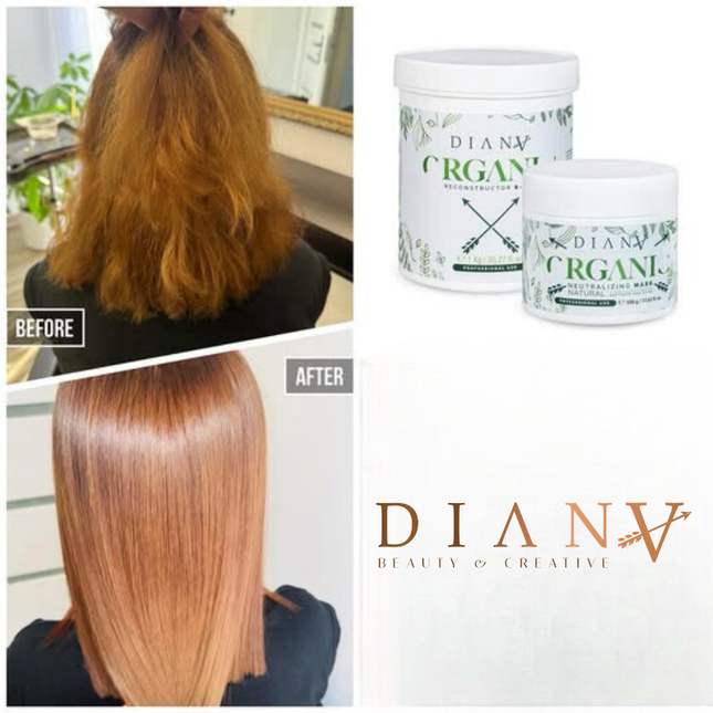 Organic HaarBotox behandeling voor pluizig haar set 1000ml + 500ml