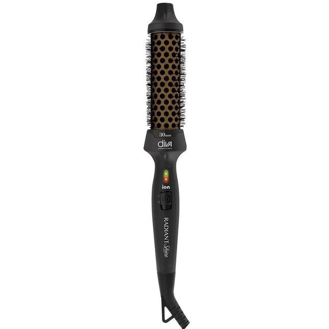 Diva Pro Keramische Warmteborstel Zwart 30mm