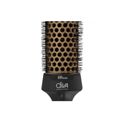 Diva Pro Keramische Warmteborstel Zwart 40mm