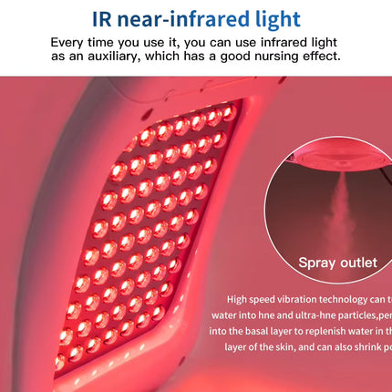 Farbige LED-Gesichts- und Körper-PDT-Maske + Kalt-Nano-Spray