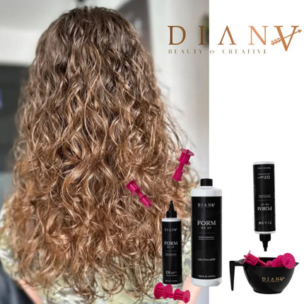 Form Me Up Organic Permanent Krullen + Volume Behandelset – Professioneel Curl System 3-Step 01+02+Neutralizer 1000ml