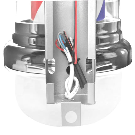 Gabbiano Barber Pole BB-02 Illuminated Ceiling Light – Silver – Large