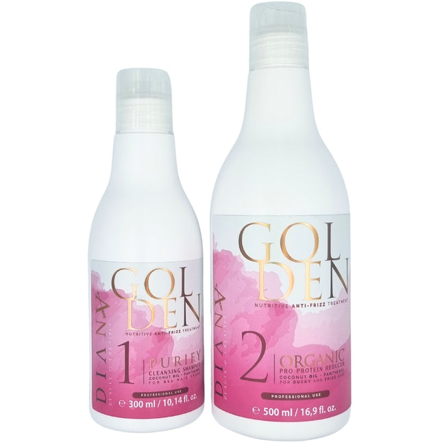 Golden Professional – Organic Protein Straightening & Reconstruction Set 500ml + 300ml