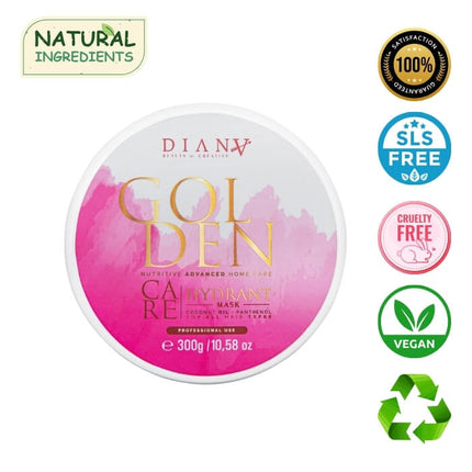 Golden Protein Home Care Mask – Versterkend en hydraterend masker met panthenol, kokosolie & gouddeeltjes – 300g