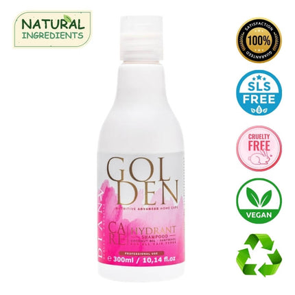 Golden Protein Home Care Shampoo – Stärkendes Shampoo mit Panthenol, Hyaluronsäure &amp; Goldpartikeln – 300ml