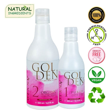 Golden Professional – Organic Protein Straightening & Reconstruction Set 500ml + 300ml
