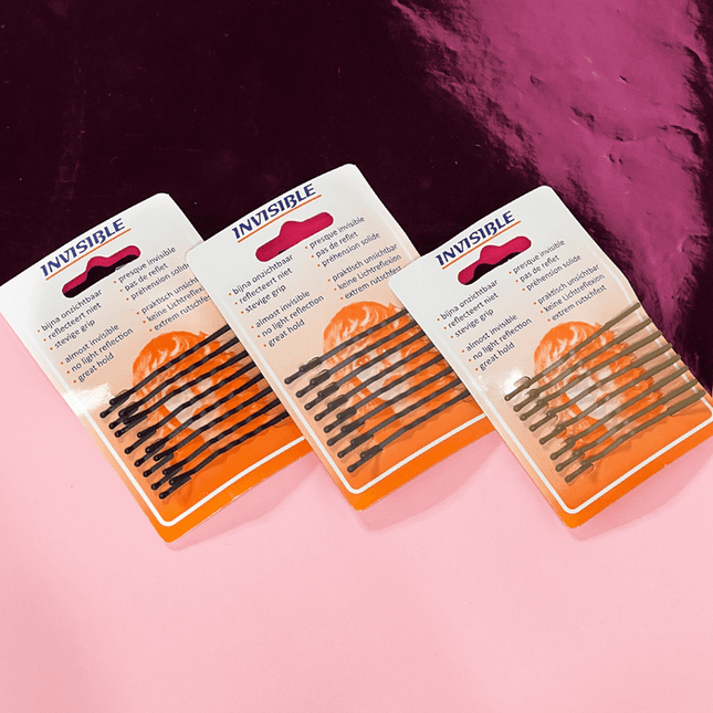 Invisible Haarschuifjes Kort 50mm Bruin 9st