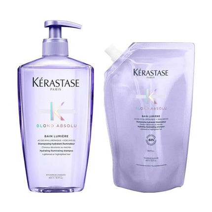 Kerastase Blonde Absolu Bain Lumière 500 ml + Nachfüllung 500 ml