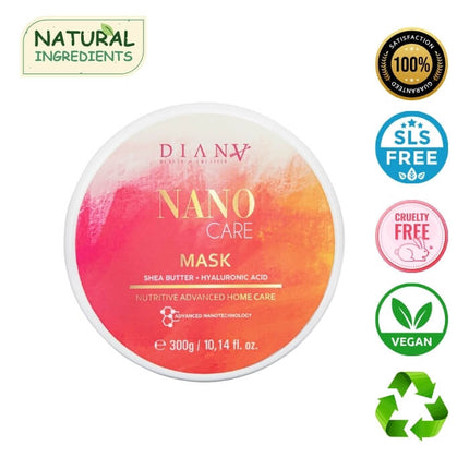 NanoGold Home Care Haarmaske 300 g – mit Hyaluronsäure, Sheabutter &amp; Kokosöl