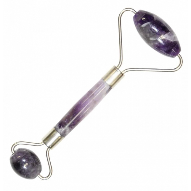 Oolaboo Amethist Beauty Roller in Luxury Black Pouch 8x20cm