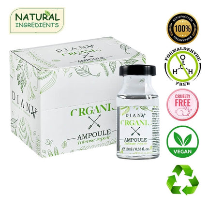 Organic Ampullen Voor Haar 6×10 ml – Natuurlijke regeneratie en glans