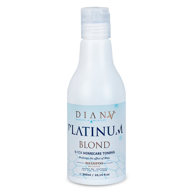 Shampooing soin à domicile Platinum Hair Botox – Shampooing hydratant aux pigments violets pour cheveux blonds froids – 300 ml
