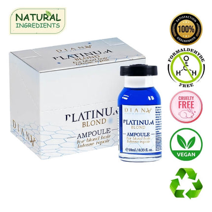 Platinum Ampullen Voor Blond Haar 6×10 ml – Koel blond, glans & herstel