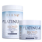 Soin Botox capillaire Platinum pour cheveux blonds, coffret 1000 ml + 500 ml