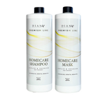 Premium Line Homecare Set – Shampoo + Haarmasker 1000ml – met arganolie, keratine & luminescine