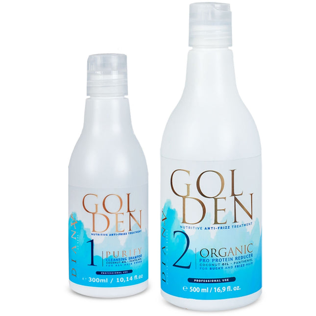 Golden Blue Professional – Luxury Violet Protein Straightening Set 500ml + 300ml