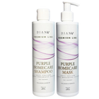 Zestaw do pielęgnacji domowej Premium Line Purple – szampon + maska ​​do włosów z fioletowym pigmentem, kolagenem i keratyną – 250 ml