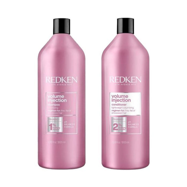 Redken Volume Injection Shampoo 1000ml + Conditioner 1000ml